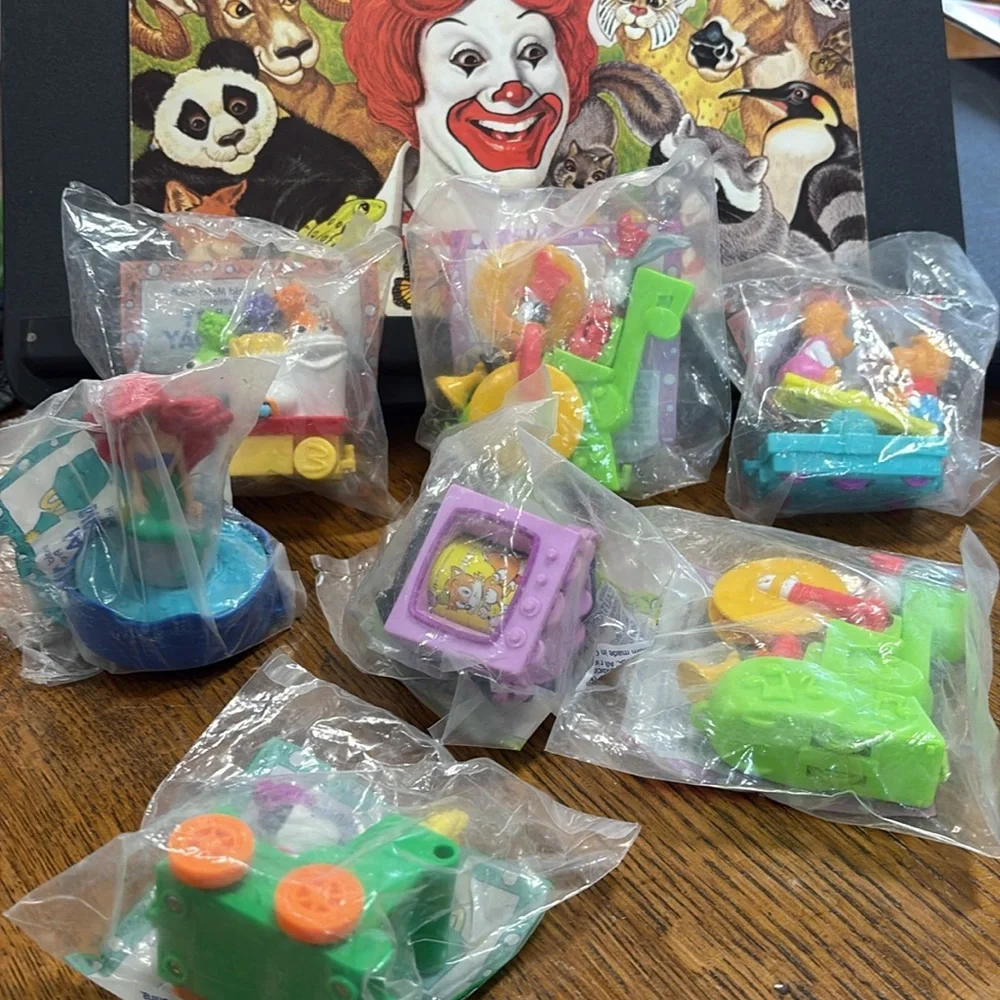 vintage 1981 Ronald McDonald Coloring Calendar and Happy Meal toys Ty
